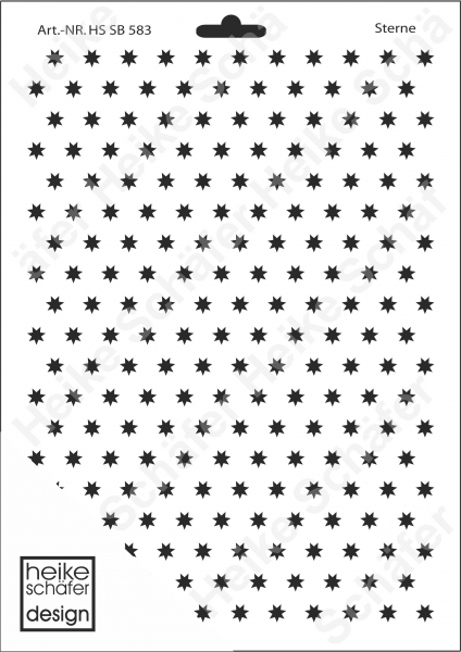 Schablone-Stencil A4 103-583 Sterne